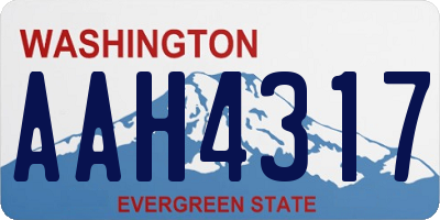 WA license plate AAH4317