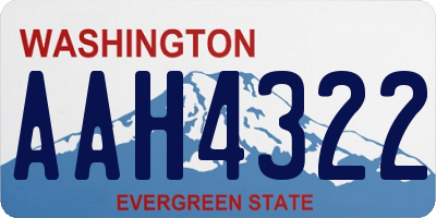 WA license plate AAH4322