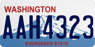 WA license plate AAH4323