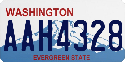 WA license plate AAH4328