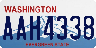 WA license plate AAH4338