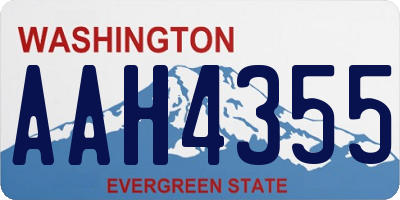 WA license plate AAH4355