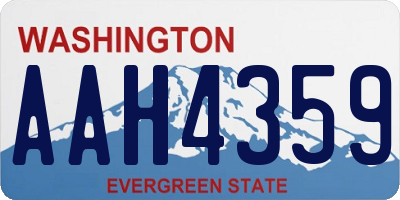 WA license plate AAH4359