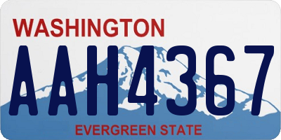 WA license plate AAH4367