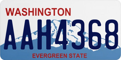 WA license plate AAH4368