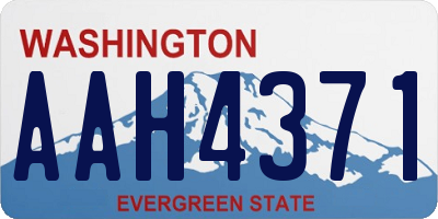 WA license plate AAH4371