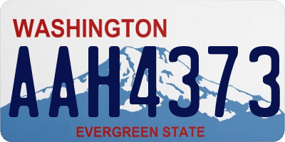 WA license plate AAH4373