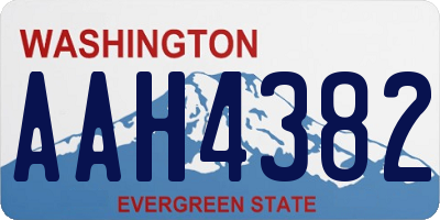 WA license plate AAH4382