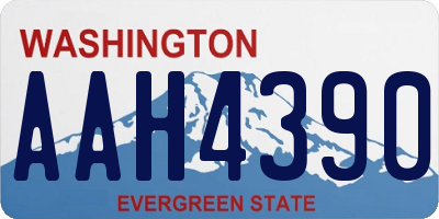WA license plate AAH4390