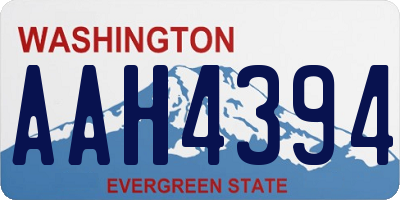 WA license plate AAH4394