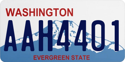 WA license plate AAH4401