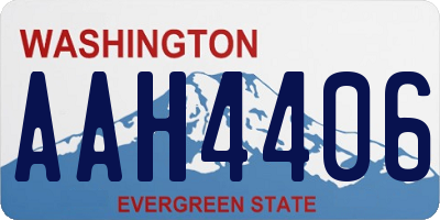 WA license plate AAH4406