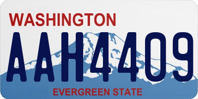 WA license plate AAH4409