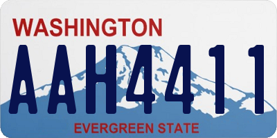 WA license plate AAH4411
