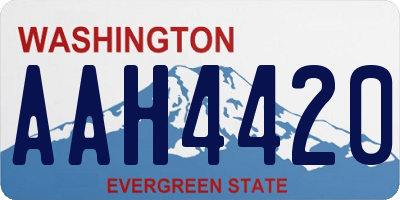 WA license plate AAH4420