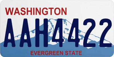 WA license plate AAH4422