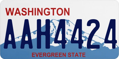WA license plate AAH4424