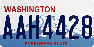 WA license plate AAH4428