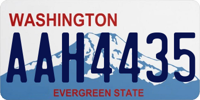 WA license plate AAH4435