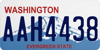 WA license plate AAH4438
