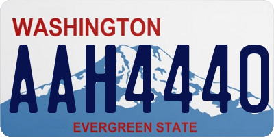 WA license plate AAH4440