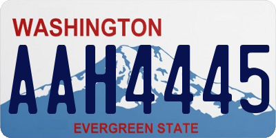 WA license plate AAH4445