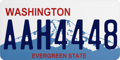 WA license plate AAH4448