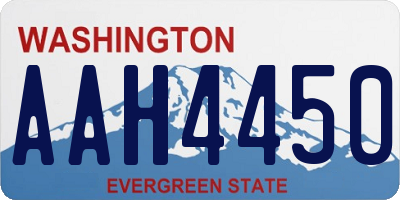WA license plate AAH4450
