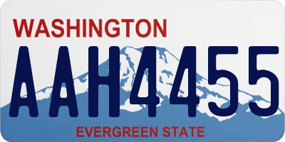 WA license plate AAH4455