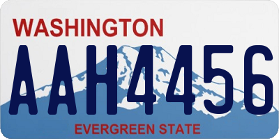 WA license plate AAH4456