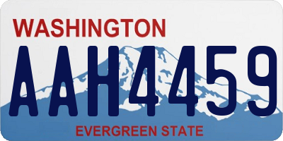 WA license plate AAH4459