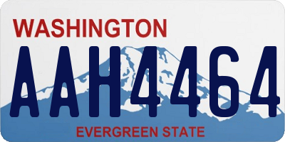 WA license plate AAH4464