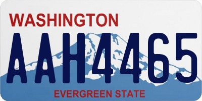 WA license plate AAH4465