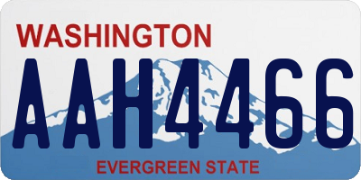 WA license plate AAH4466