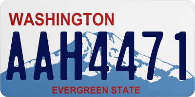 WA license plate AAH4471