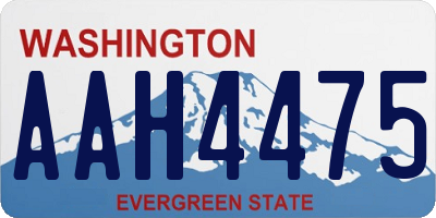 WA license plate AAH4475