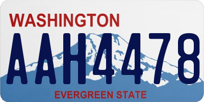 WA license plate AAH4478
