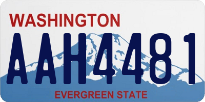 WA license plate AAH4481