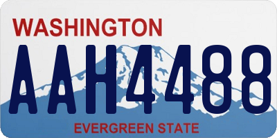 WA license plate AAH4488