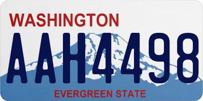 WA license plate AAH4498