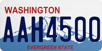WA license plate AAH4500
