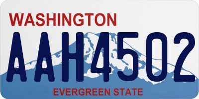 WA license plate AAH4502