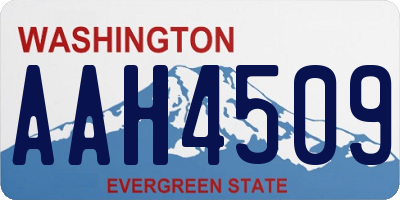 WA license plate AAH4509