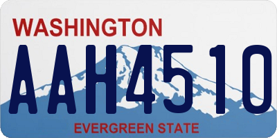 WA license plate AAH4510