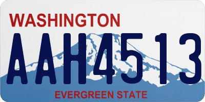 WA license plate AAH4513