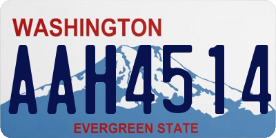 WA license plate AAH4514