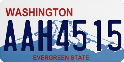 WA license plate AAH4515