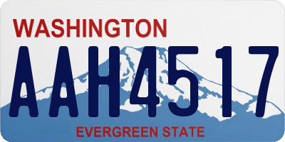 WA license plate AAH4517