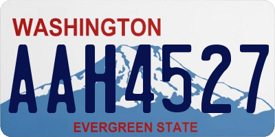 WA license plate AAH4527