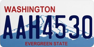 WA license plate AAH4530